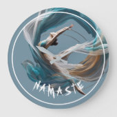 Flugflieger-Yoga-Lehrer Pilates-Fitness Große Wanduhr (Vorderseite)