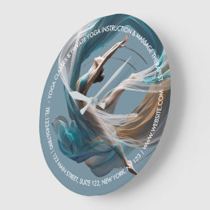 Flugflieger-Yoga-Lehrer Pilates-Fitness Große Wanduhr