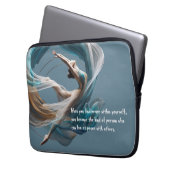 Flugflieger-Yoga-Lehrer Pilates-Fitness Laptopschutzhülle (Vorderseite Links)