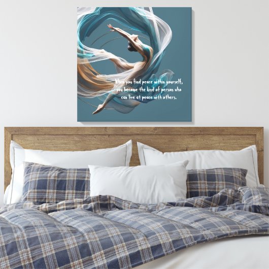 Flugflieger-Yoga-Lehrer Pilates-Fitness Leinwanddruck (Insitu (Schlafzimmer))