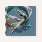 Flugflieger-Yoga-Lehrer Pilates-Fitness Notizblock (Vorderseite)