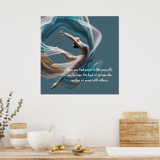 Flugflieger-Yoga-Lehrer Pilates-Fitness Poster (Küche)