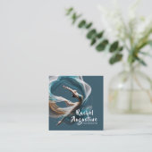 Flugflieger-Yoga-Lehrer Pilates-Fitness Quadratische Visitenkarte (Stehend Vorderseite)