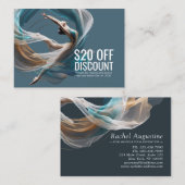 Flugflieger-Yoga-Lehrer Pilates-Fitness Rabattkarte (Vorne/Hinten)