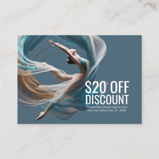 Flugflieger-Yoga-Lehrer Pilates-Fitness Rabattkarte (Vorderseite)