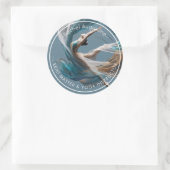 Flugflieger-Yoga-Lehrer Pilates-Fitness Runder Aufkleber (Tasche)