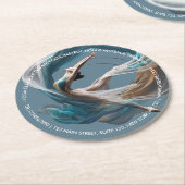 Flugflieger-Yoga-Lehrer Pilates-Fitness Runder Pappuntersetzer (Angewinkelt)