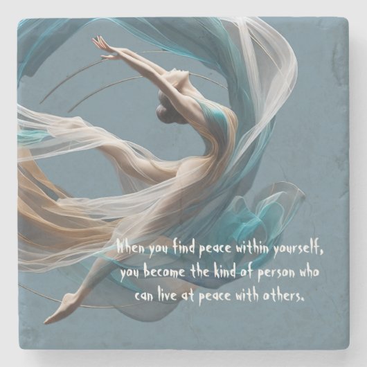 Flugflieger-Yoga-Lehrer Pilates-Fitness Steinuntersetzer (Vorderseite)