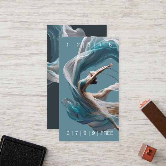 Flugflieger-Yoga-Lehrer Pilates-Fitness Treuekarte (Vorderseite/Rückseite Beispiel)