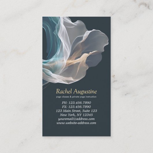 Flugflieger-Yoga-Lehrer Pilates-Fitness Treuekarte (Rückseite)