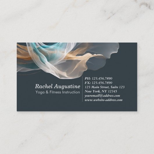 Flugflieger-Yoga-Lehrer Pilates-Fitness Visitenkarte (Rückseite)