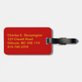 Fluggastticket Gepäckanhänger (Rückseite horizontal)