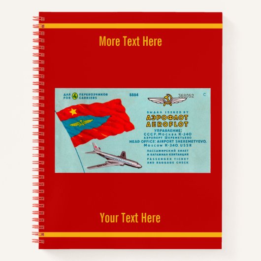 Fluggastticket Notizblock (Vorderseite)
