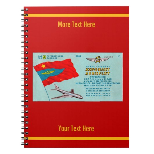 Fluggastticket Notizblock (Vorderseite)