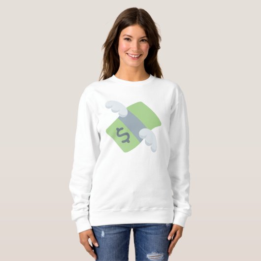 Fluggeld Emoji Frauen Sweatshirt (Vorne ganz)