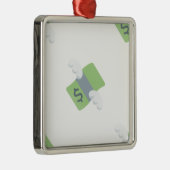 Fluggeld Emoji Silbernes Ornament (Rechts)