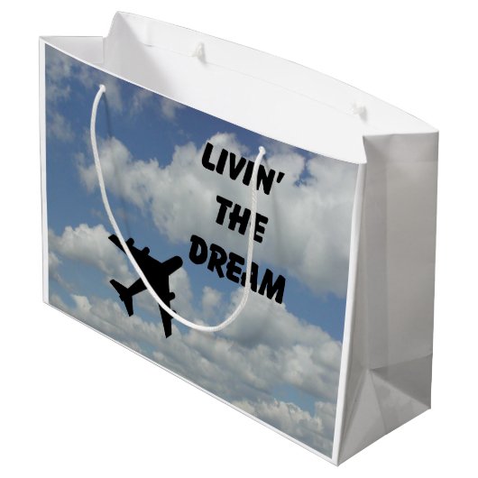 Fluggeschenk Große Geschenktüte (Rückseite Schrägansicht)