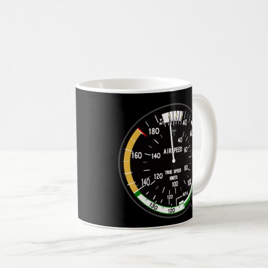 Fluggeschwindigkeitsanzeigegerät Kaffeetasse (VorderseiteRechts)
