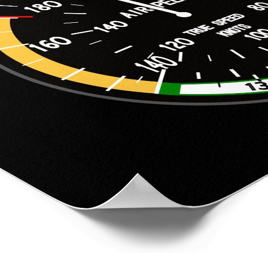 Fluggeschwindigkeitsanzeigegerät Poster (Ecke)
