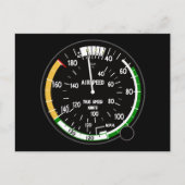 Fluggeschwindigkeitsanzeigegerät Postkarte (Vorderseite)