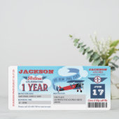 Fluggesellschaft, Flugzeug Ticket, Boarding Pass,  Einladung (Stehend Vorderseite)