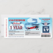 Fluggesellschaft, Flugzeug Ticket, Boarding Pass,  Einladung (Vorderseite)