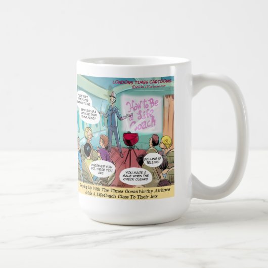 Fluggesellschaft LifeCoach Klasse Lustig Kaffeetasse (Rechts)