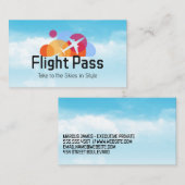 Fluggesellschaft Logo | Flug Visitenkarte (Vorne/Hinten)