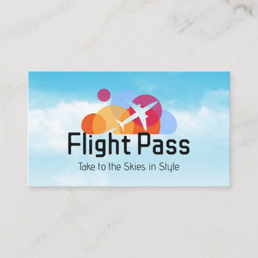 Fluggesellschaft Logo | Flug Visitenkarte (Vorderseite)