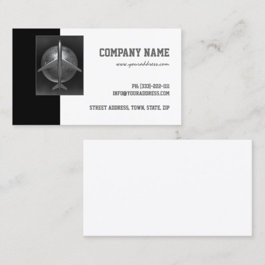 Fluggesellschaft Metal Airbus World Travel Card Visitenkarte (Vorne/Hinten)