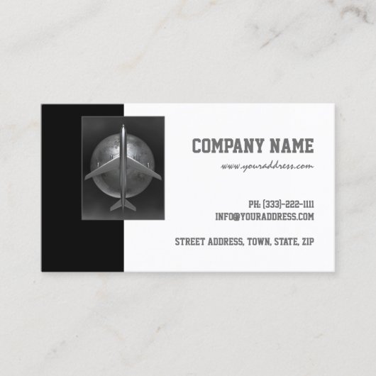 Fluggesellschaft Metal Airbus World Travel Card Visitenkarte (Vorderseite)