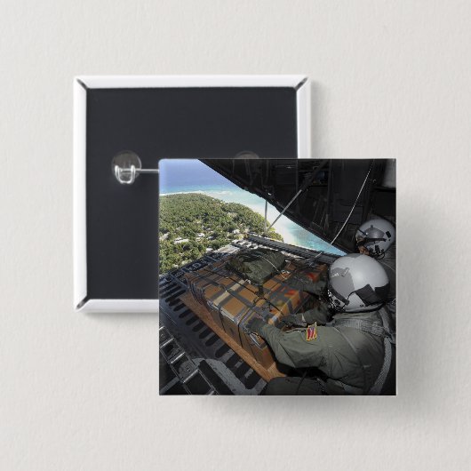 Fluggesellschaften drängen eine Palette gespendete Button (Vorne & Hinten)