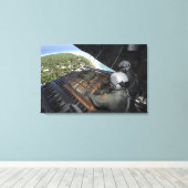 Fluggesellschaften drängen eine Palette gespendete Leinwanddruck (Insitu (Holzboden))