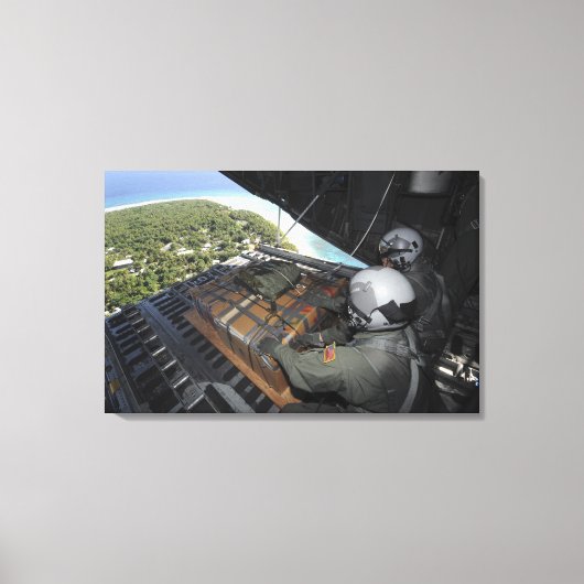 Fluggesellschaften drängen eine Palette gespendete Leinwanddruck (Vorderseite)