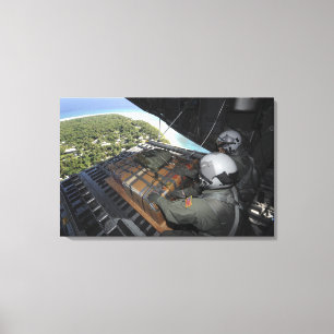 Fluggesellschaften drängen eine Palette gespendete Leinwanddruck