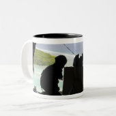 Fluggesellschaften drängen eine Palette gespendete Zweifarbige Tasse (Vorderseite Links)