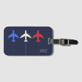 Fluggesellschaften drei Flugzeuge Gepäckanhänger (Vorderseite (Horizontal))