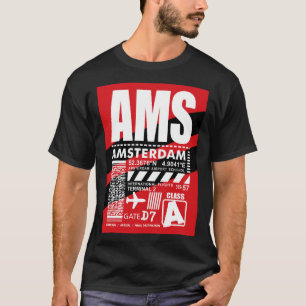 Flughafen AMS Amsterdam T-Shirt