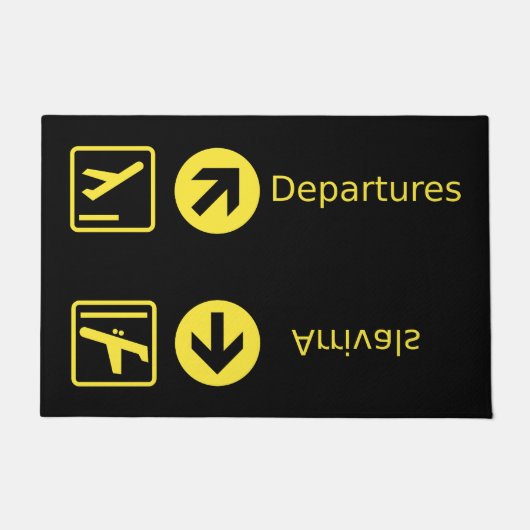Flughafen Ankunft Abflug Doormat Fußmatte (Vorderseite)
