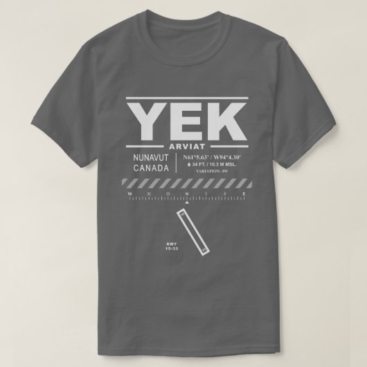 Flughafen Arviat YEK T - Shirt (Design vorne)