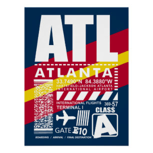Flughafen ATL Atlanta Poster