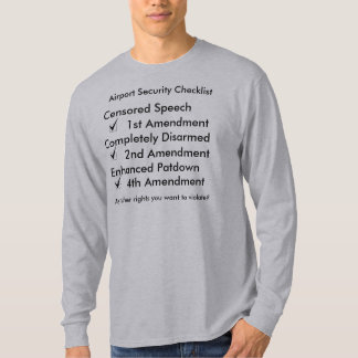 Flughafen berichtigt Checkliste T-Shirt