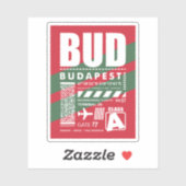 Flughafen BUD Budapest Aufkleber (Blatt)