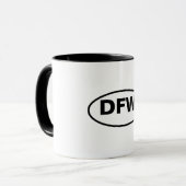 Flughafen-Code-Kaffee-Tassen Tasse (Vorderseite Links)