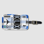 Flughafen-Code Kalamata KLX Gepäckanhänger (Vorderseite (Horizontal))