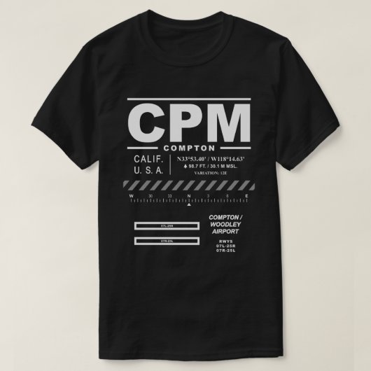 Flughafen Compton/Woodley T-Shirt (Design vorne)
