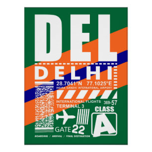 Flughafen DEL Delhi Poster