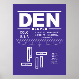 Flughafen Denver International DEN Poster