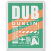 Flughafen DUB Dublin Aufkleber (Vorderseite)