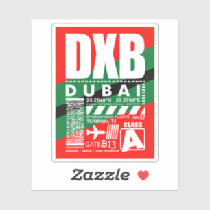 Flughafen DXB Dubai Aufkleber